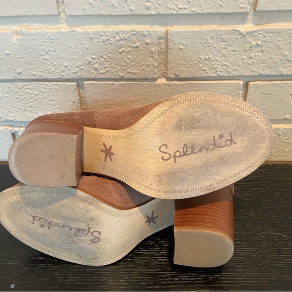 Splendid, Women’s Lakota Western Ankle Suede Boots Booties Beige Size 8 - Picture 6 of 7